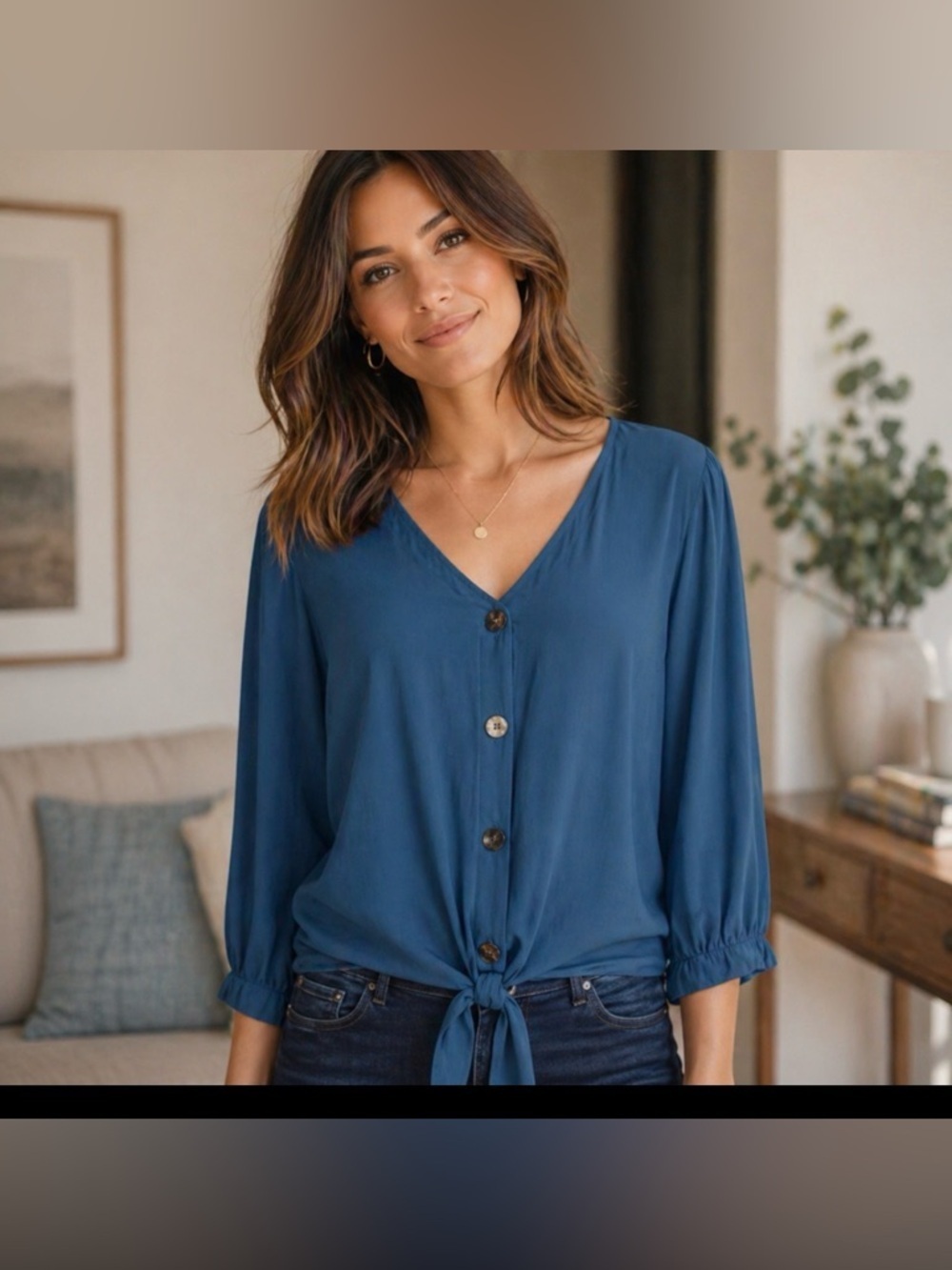 New directions sounds large women’s blouse blue